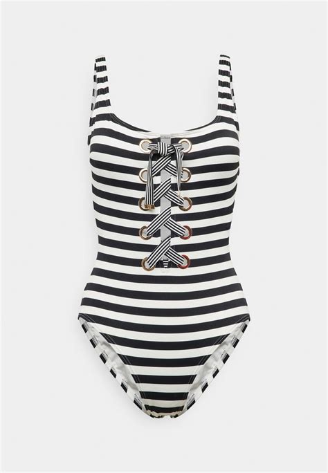 michael kors one piece swimsuit black belt with gold